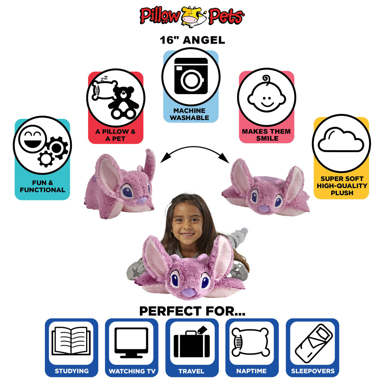 Angel and Stitch Plush Pillow Pet Combo Pack - Image 6