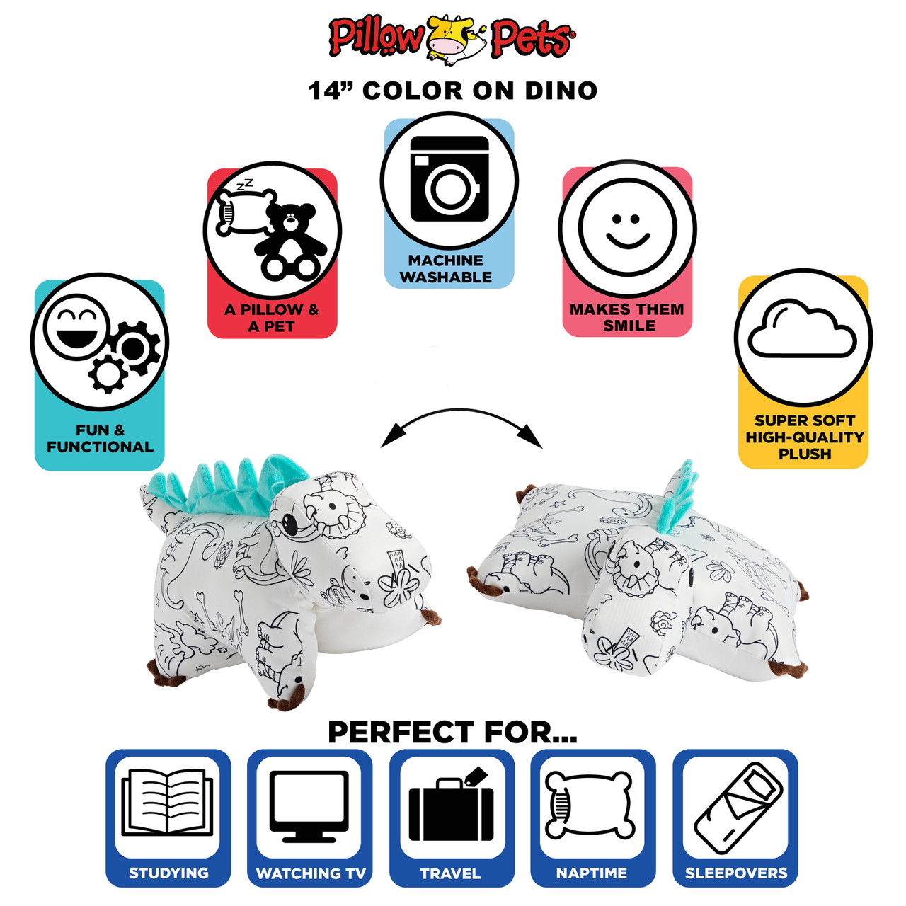 Color On Dinosaur Pillow Pet - Image 6
