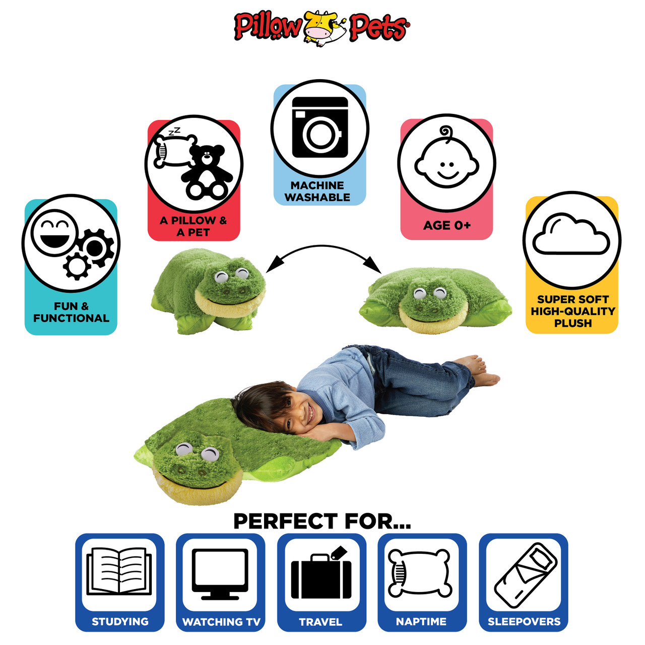 Friendly Frog Plush Pillow Pet - Image 6
