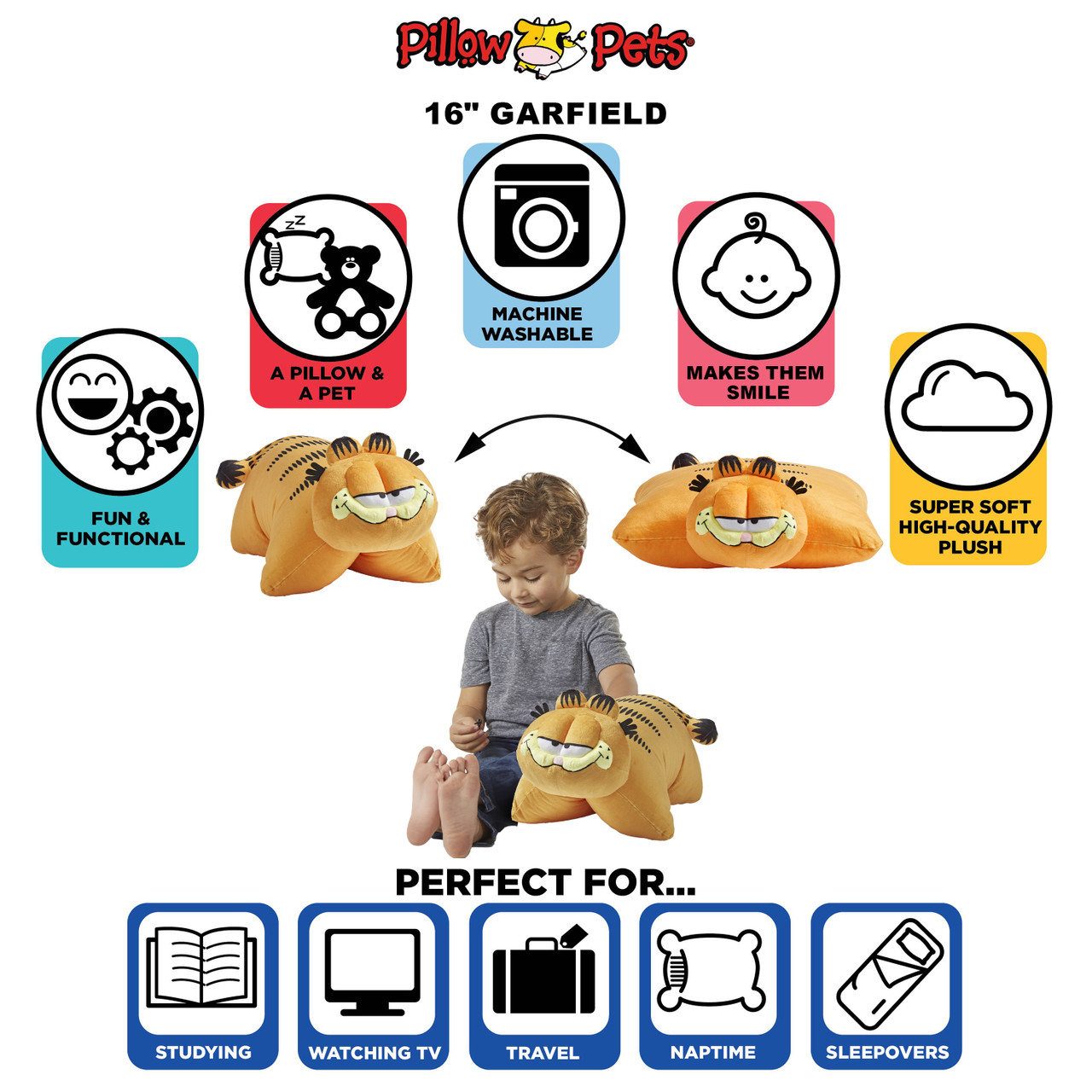 Nickelodeon Garfield Plush Pillow Pet - Image 4