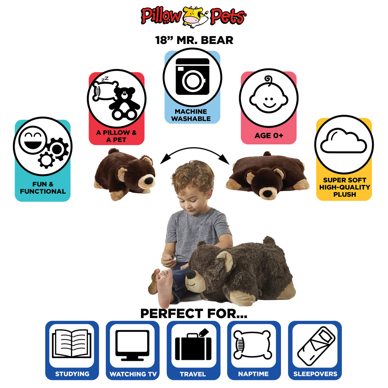 Mr. Bear Pillow Pet - Image 5