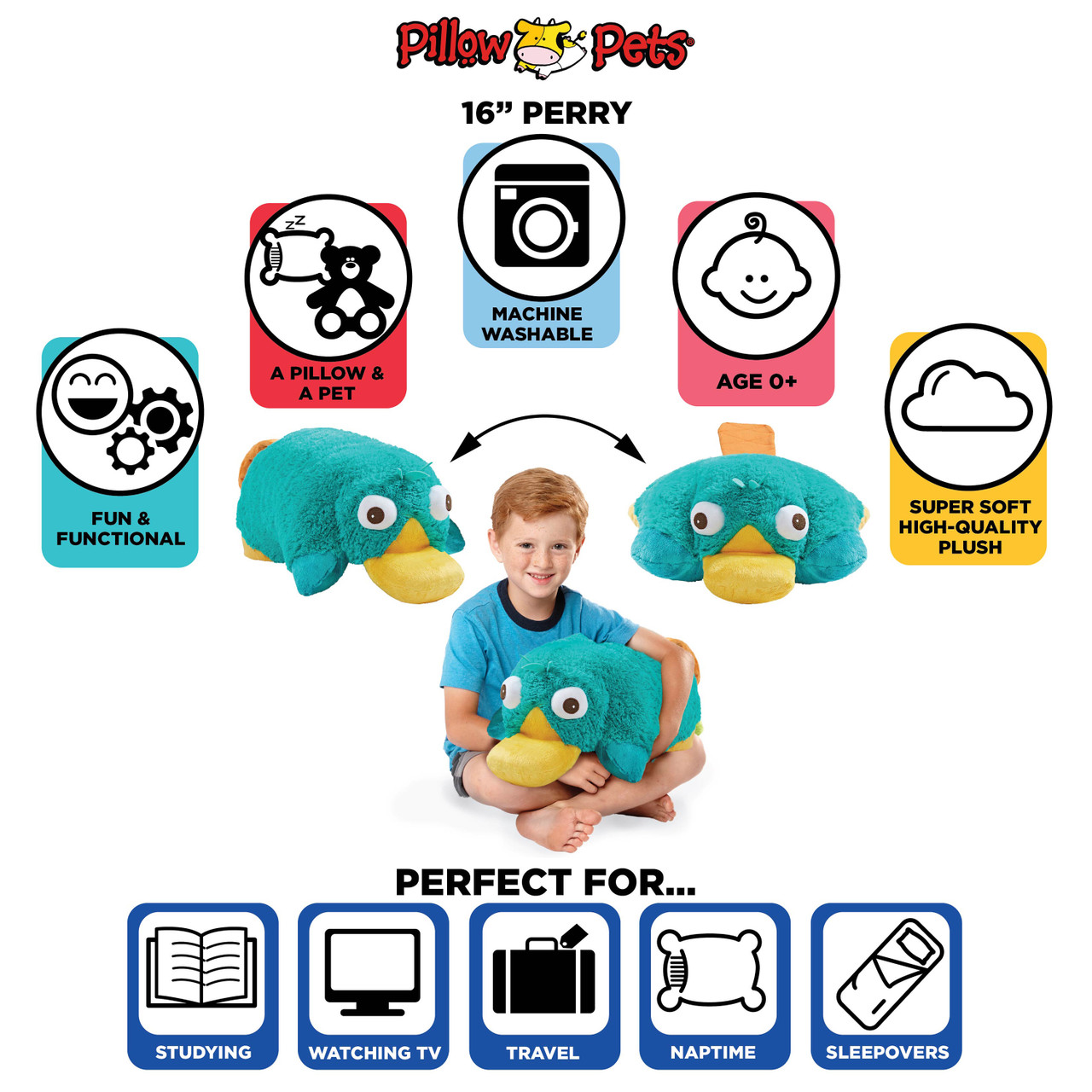 Disney Phineas & Ferb Perry Plush Pillow Pet - Image 6