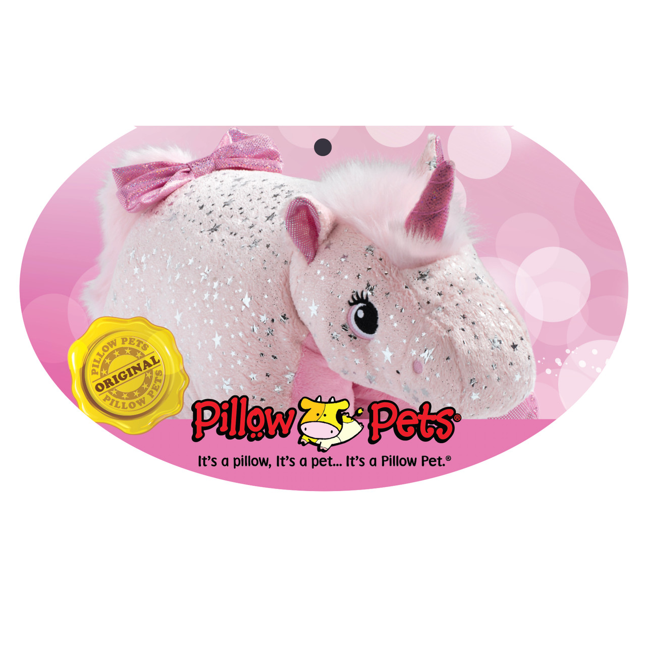 Sparkly Pink Unicorn Pillow Pet - Image 4