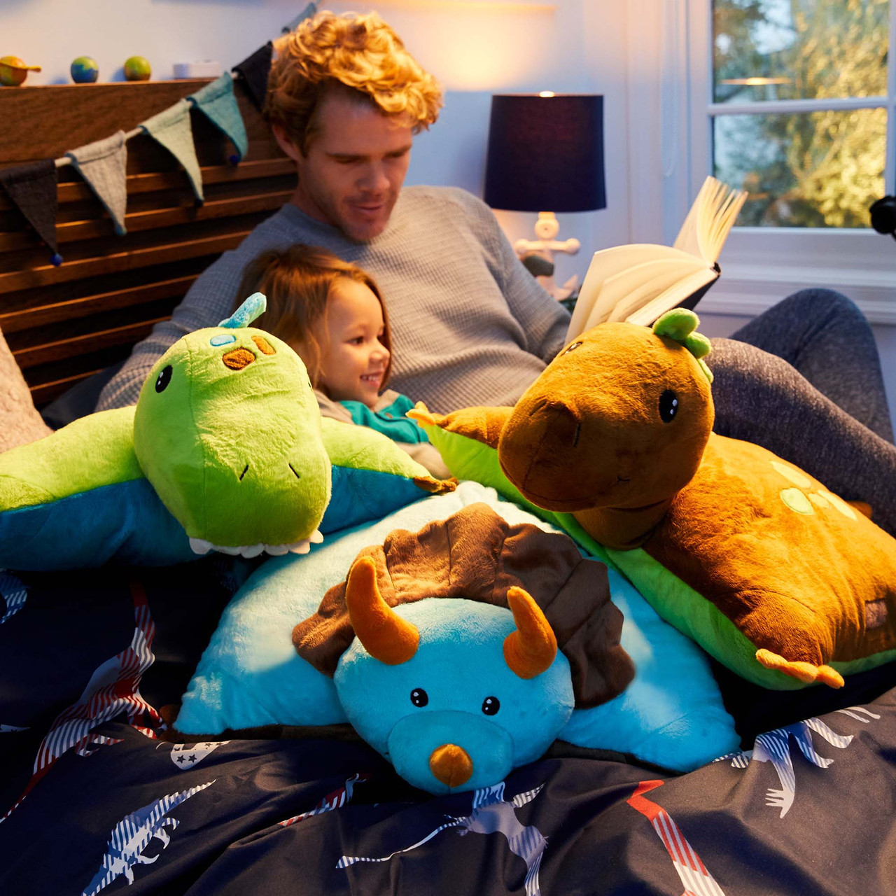 Blue Dinosaur Pillow Pet - Image 3